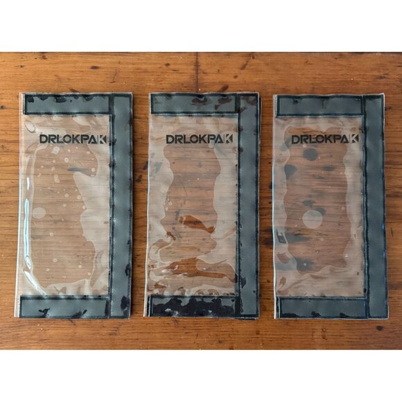 DRLOKPAK Water & Sand Resistant Phone/Valuables Case 3 Pack - Picture 1 of 3
